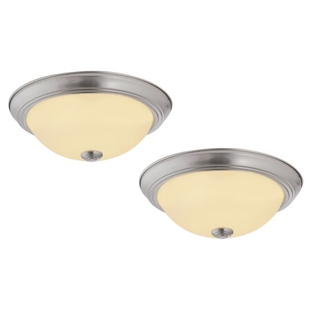Design House Hays 17-Watt Satin Nickel Integrated LED Flush Mount, PK2 579169